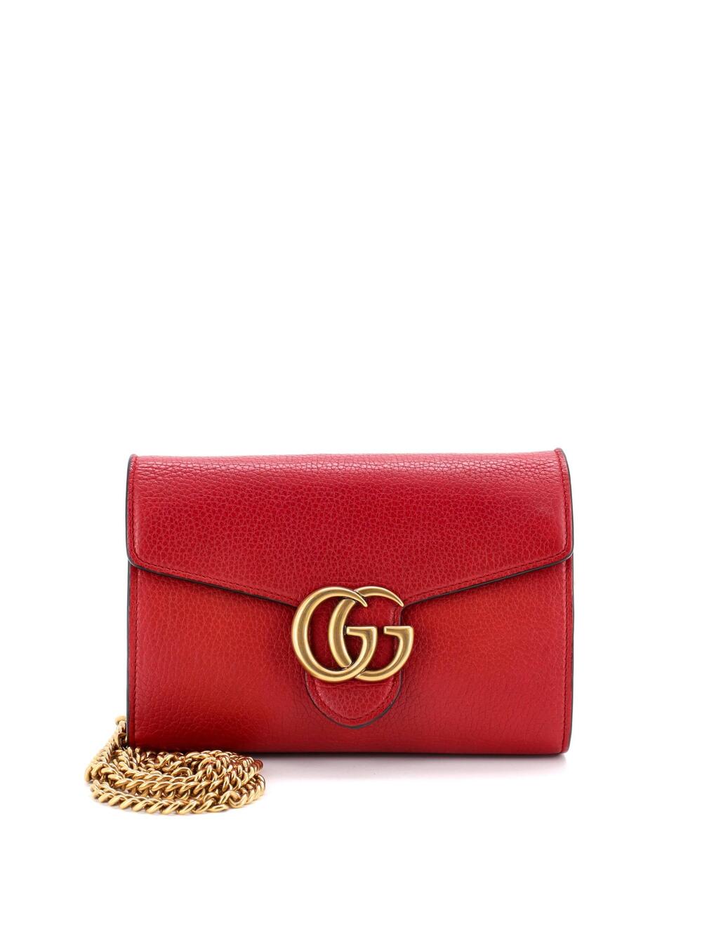 Gucci Gg Marmont Chain Wallet Leather #351870G11B